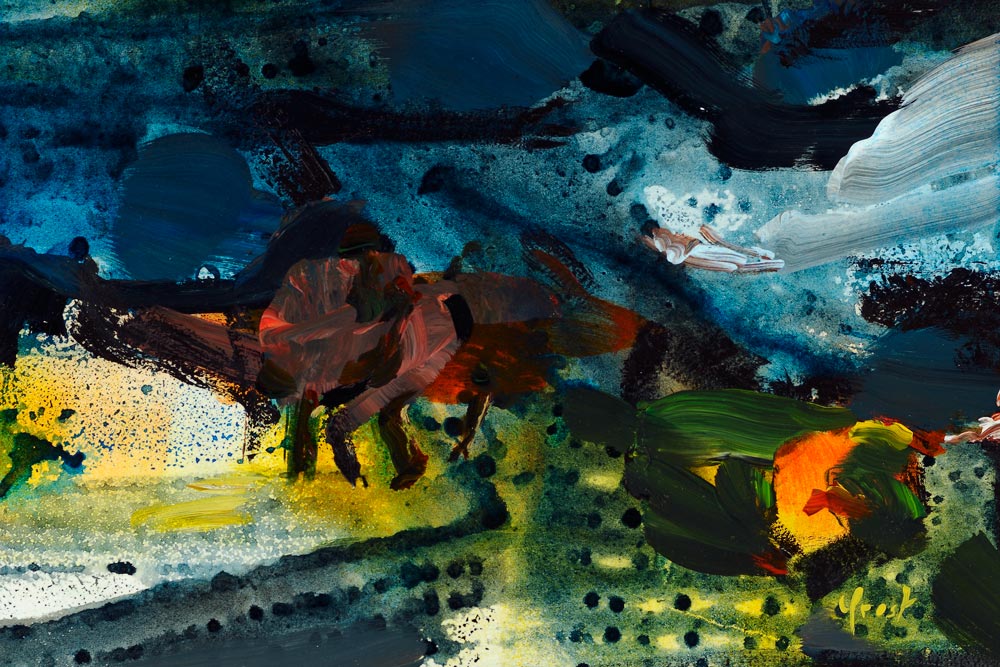 Landschaft im Regen