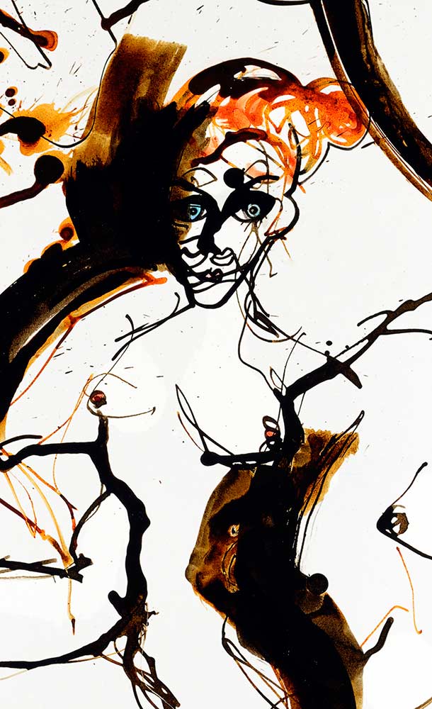 Skizze verrückte Frau | 2018 | © Klaus Frost